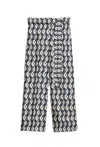 's Max Mara All-over Patterned High Waist Trousers In Navy-beige
