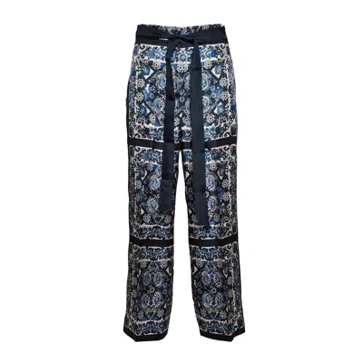 's Max Mara All-over Printed Drawstring Pants In Blue