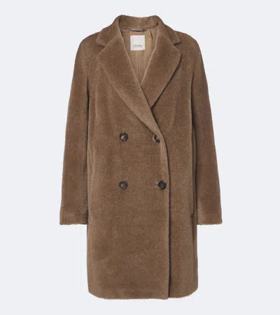 S Max Mara Alpaca And Wool Coat In Brown