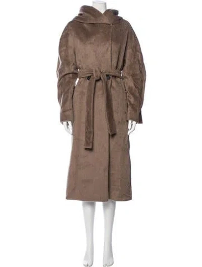 Pre-owned S Max Mara Alpaca Coat In Brown
