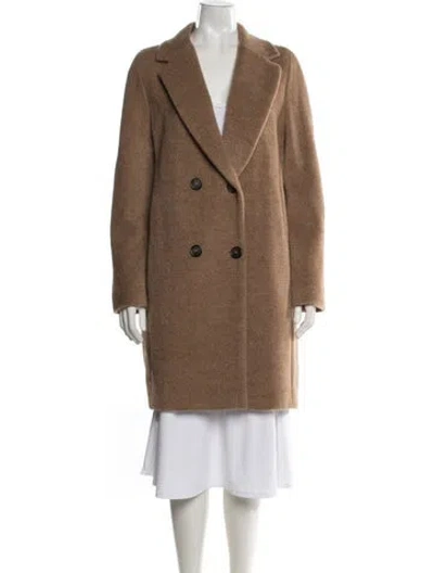 Pre-owned S Max Mara Alpaca Coat In Neutrals