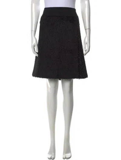 Pre-owned 's Max Mara Alpaca Mini Skirt In Black
