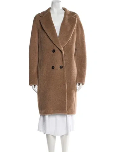 Pre-owned S Max Mara Alpaca Peacoat In Brown