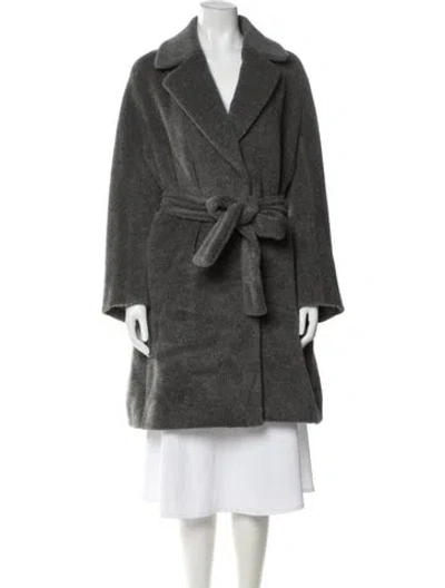 Pre-owned 's Max Mara Alpaca Peacoat In Grey
