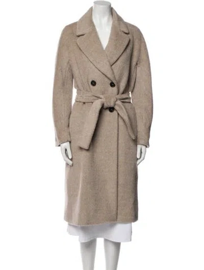 Pre-owned 's Max Mara Alpaca Trench Coat In Neutrals