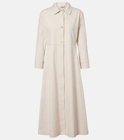 S Max Mara Amelia Cotton Shirt Dress In White