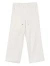 's Max Mara Straight Leg Trousers Elasticated Waistband In Neutrals