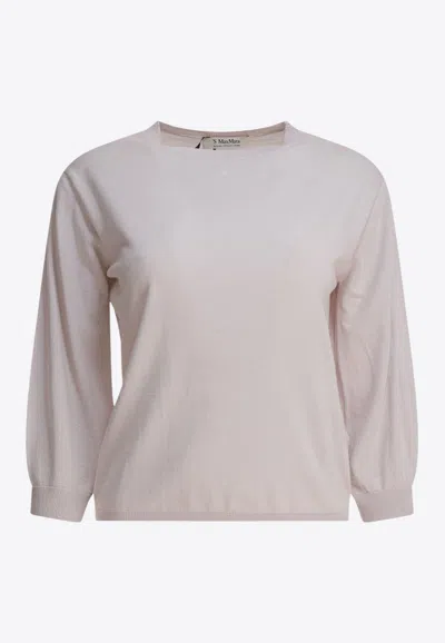 's Max Mara Amico Wool Knit Sweater In Neutral