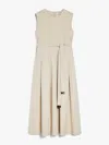 S Max Mara Amina Cotton Twill Belted Midi Dress