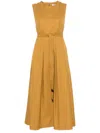 S Max Mara Sm Amina Ocre Dress In Gelb
