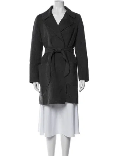 Pre-owned 's Max Mara Angora Coat In Grey