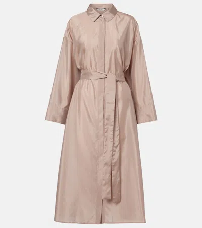 S Max Mara Anna Organza Shirt Dress In Pink