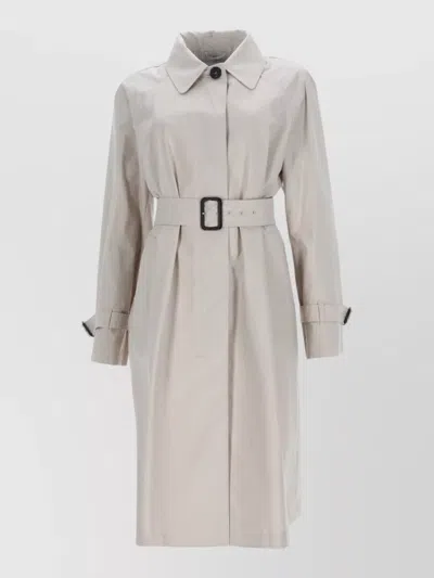 S Max Mara Anti-drip Trench Coat In White