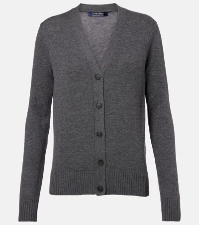 's Max Mara Apollo Wool Cardigan In Gray