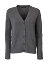 S Max Mara Grey Wool Knit Apollo Cardigan