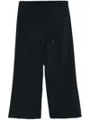 's Max Mara Straight Leg Trousers Elastic Waistband In Blue
