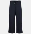 's Max Mara Argenta Wool Crêpe Gabardine Straight Pants In Blue