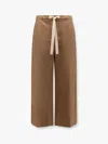 's Max Mara Argento Cotton Poplin Wide Leg Pants