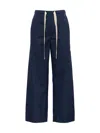 S Max Mara Cropped Silver Pants In Blue