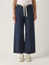 S Max Mara Cropped Silver Pants In Blue