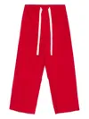 's Max Mara Argento Cotton Poplin Wide Leg Pants In Red