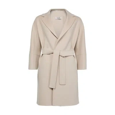 S Max Mara Arona Belted Coat In Beige