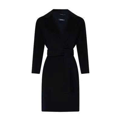 S Max Mara Arona Belted Coat In Blue