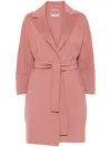 S Max Mara Arona Virgin Wool Coat In Pink