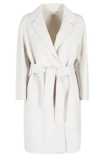 's Max Mara Arona Open Coat In Pearl Grey