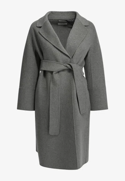 S Max Mara Max Mara S Short Double-layer Wool Coat In Gray