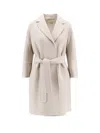 S Max Mara Arona Virgin Wool Coat In Neutral