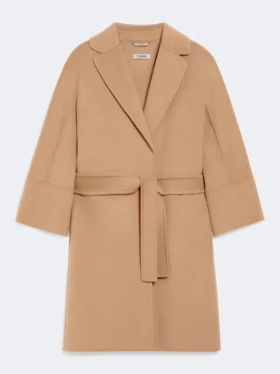 's Max Mara Belted Single-breasted Coat In Neutral