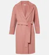 S Max Mara Arona Virgin Wool Coat In Pink