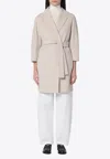 's Max Mara Arona Belted Double Wool Coat In Beige