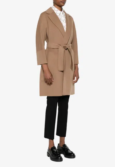 's Max Mara Arona Wrap Belted Coat In Brown