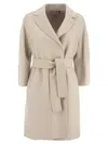's Max Mara Messi Belted Virgin Wool Coat In Beige