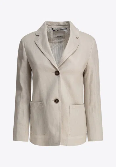 's Max Mara Arrigo Single-breasted Blazer In Cream