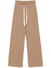 's Max Mara Argento Cotton Poplin Wide Leg Pants In Brown