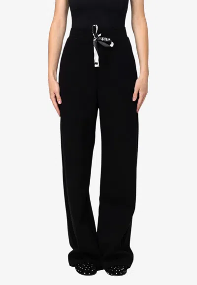 S Max Mara Bali Wide-leg Track Pants In Black