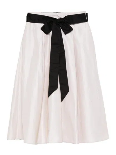 S Max Mara Baschi Midi A-line Skirt In Beige