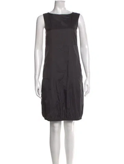 Pre-owned S Max Mara Bateau Neckline Knee-length Dress In Black