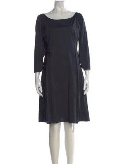 Pre-owned S Max Mara Bateau Neckline Knee-length Dress In Blue