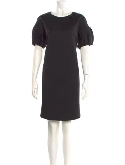 Pre-owned 's Max Mara Bateau Neckline Knee-length Dress W/ Tags In Black