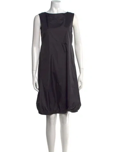 Pre-owned 's Max Mara Bateau Neckline Mini Dress In Black
