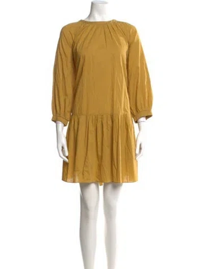 Pre-owned S Max Mara Bateau Neckline Mini Dress In Green