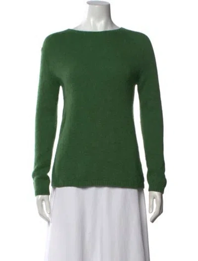 Pre-owned S Max Mara Bateau Neckline Sweater In Green
