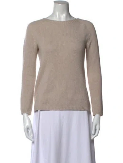 Pre-owned S Max Mara Bateau Neckline Sweater In Neutrals