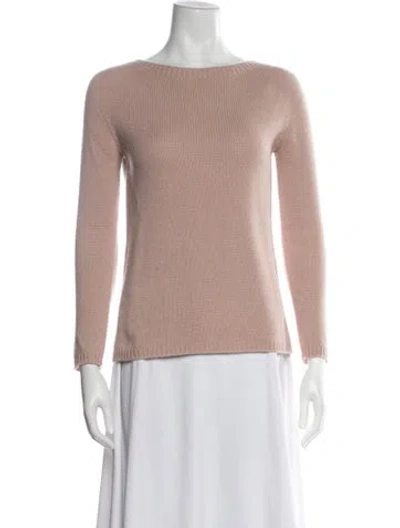Pre-owned S Max Mara Bateau Neckline Sweater In Pink
