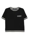 S Max Mara Top Con Tasca In Filato Di Lino Beati In Black
