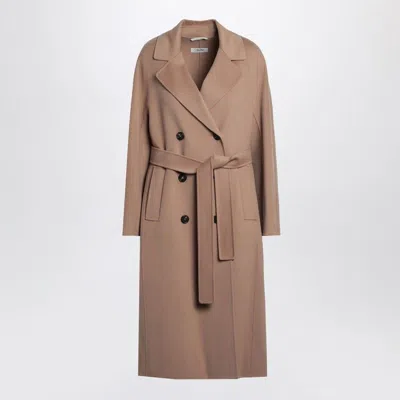 's Max Mara S Max Mara  Beige Double-breasted Wool Coat In Brown